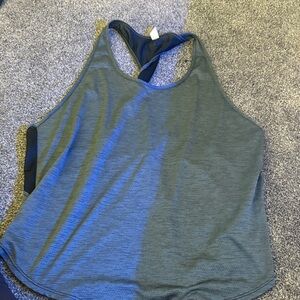 Gray and Black Athletic Tank Top size large